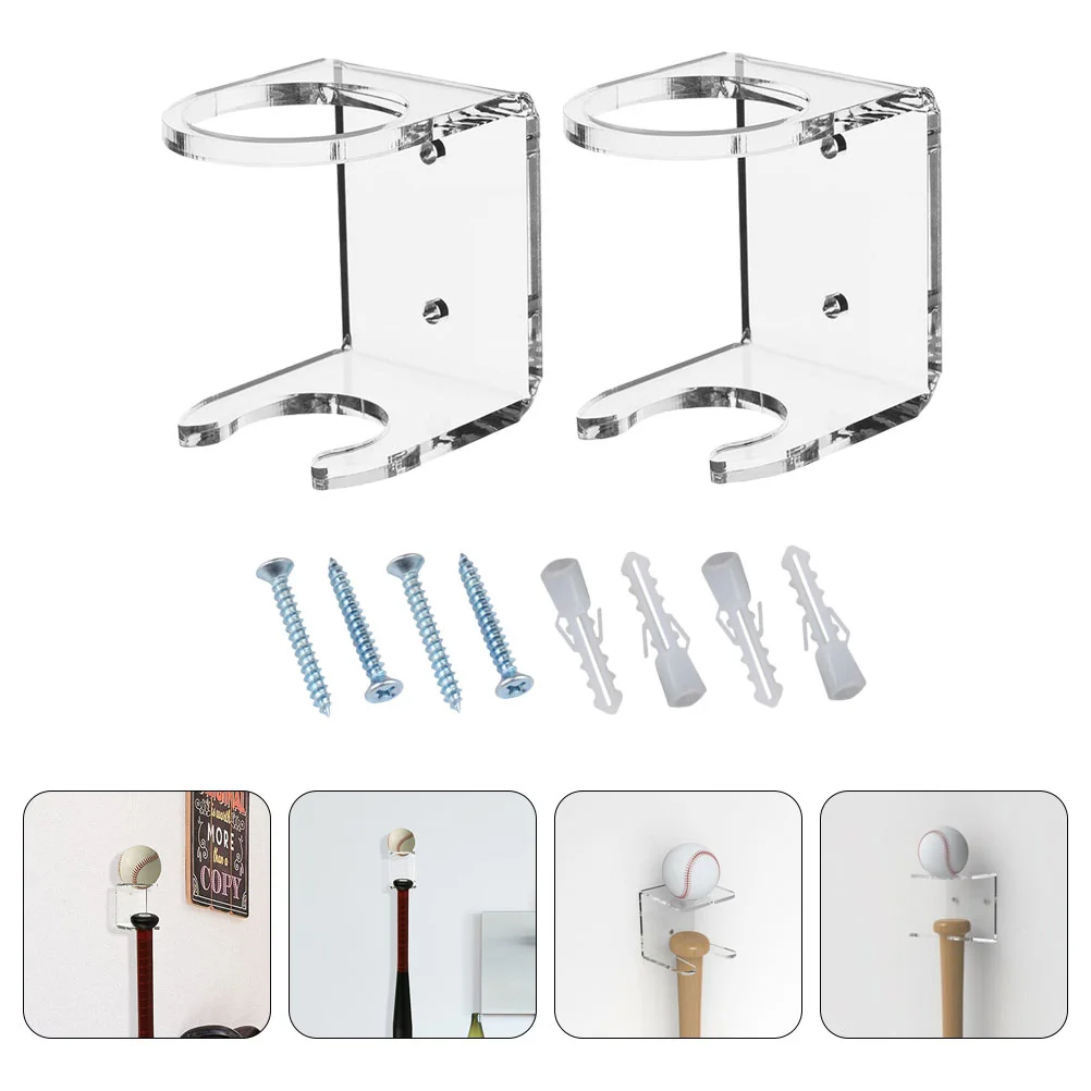 1 Set of Acrylic Bat Rack Showing Bat Stand Multi-Functional Bat Support Storage Bat Rack