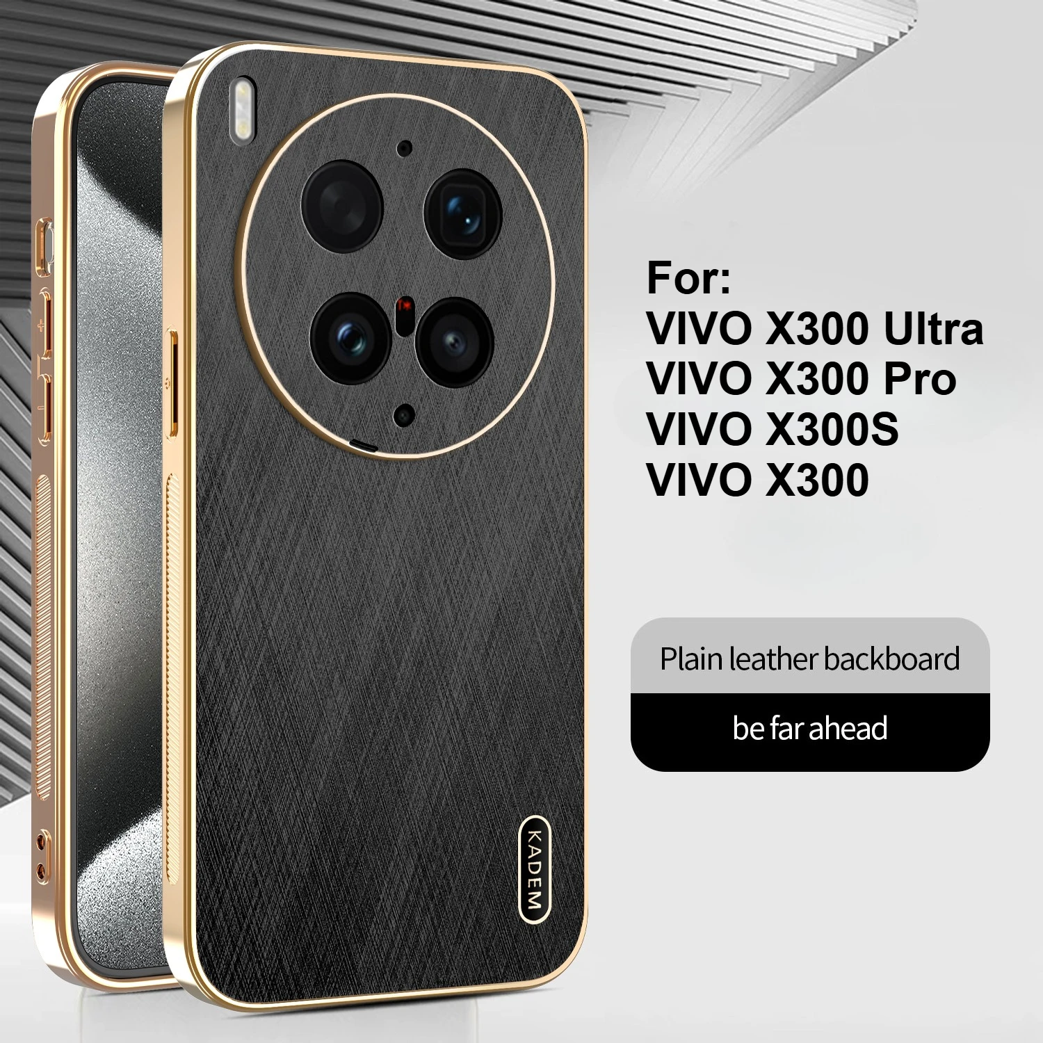 Electroplating Vegan Leather Ultra-Thin Anti-Fall Case - Skin-Friendly Design