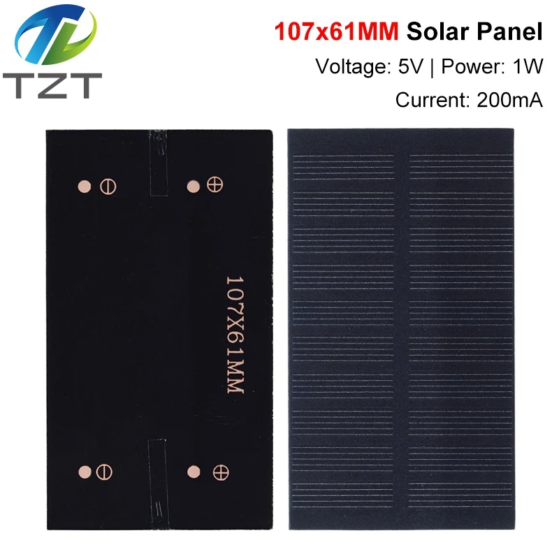 Compact Solar Panel 1W 5V for DIY Projects and Small Electronics