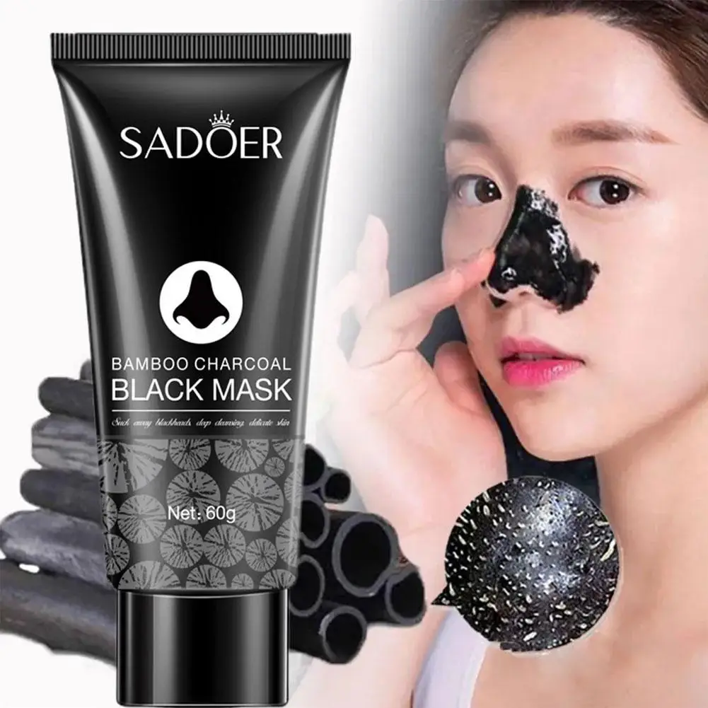 Rimozione di comedone maschera per il viso maschera per il naso Unisex bambù carbone pori sporco rimuovere T-zone pulizia profonda maschera Peel-Off cura della pelle