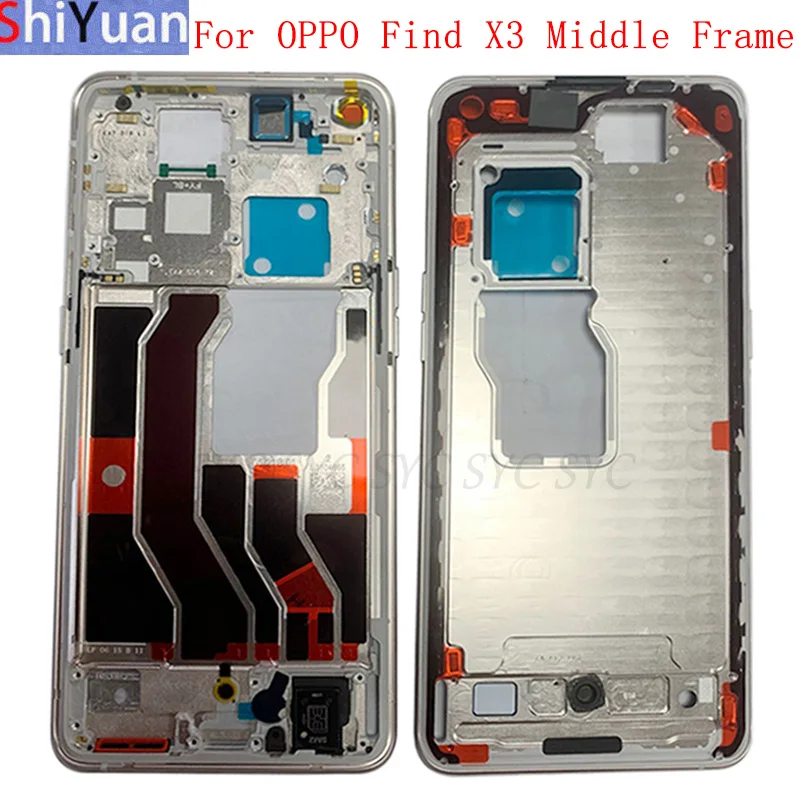Housing Middle Frame LCD Bezel Plate For OPPO Find X3 Pro Phone Metal LCD Frame Replacement Parts