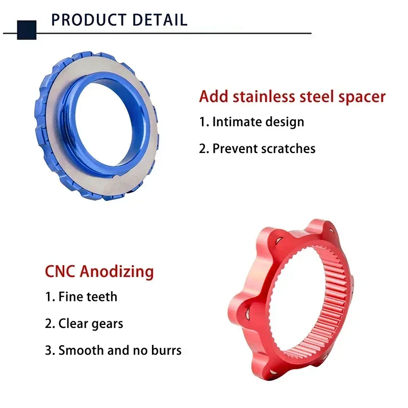 Centerlock Lockring Adapter Bicycle Center Lock Disc Rotor Lock Cover Ring Conve