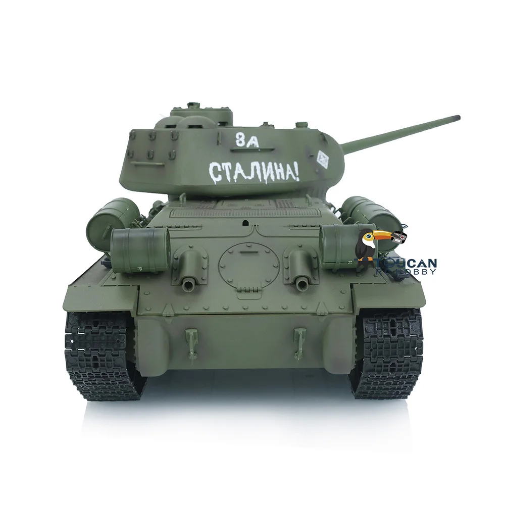 Toys Heng Long 1/16 7.0 Plastic Ver Soviet T34-85 Army RC Tank Ready to Run Model 3909 Engine Proportion Smoke Car TH17764 6