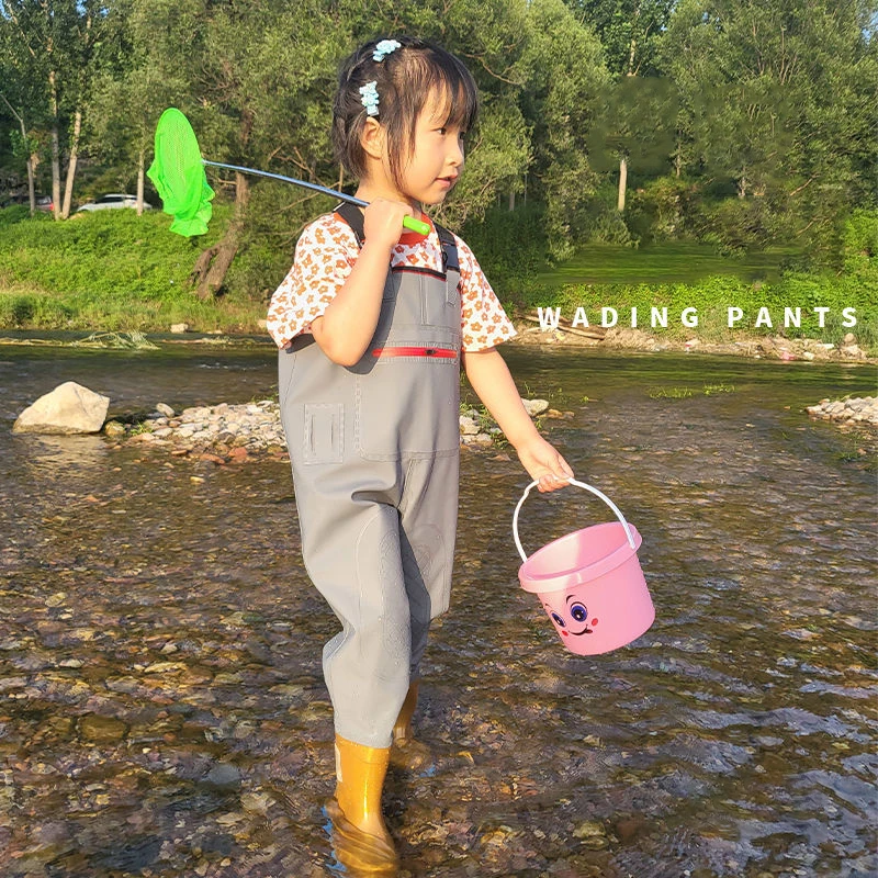 Child Kid Waterproof Wading Pants with Rain Boots Playing Sand Water Sports  Garden Beach Fishing Hunting Jumpsuit Wader Trousers