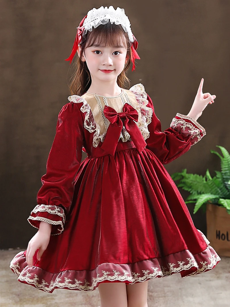 Lolita Dress Girls' Halloween Children's Clothing Skirt Women's Red Autumn Birthday