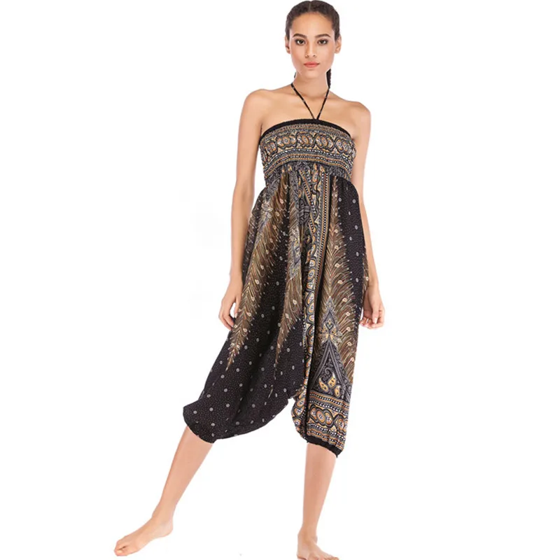 

Летний Повседневный женский боди-комбинезон в стиле бохо