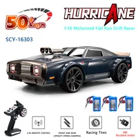 16303 1:16 50KM/H RC Car 2.4G 4WD Electric High Speed Muscle Remote Control Drift Monster Truck for Kids vs Wltoys 144001 Toys 1