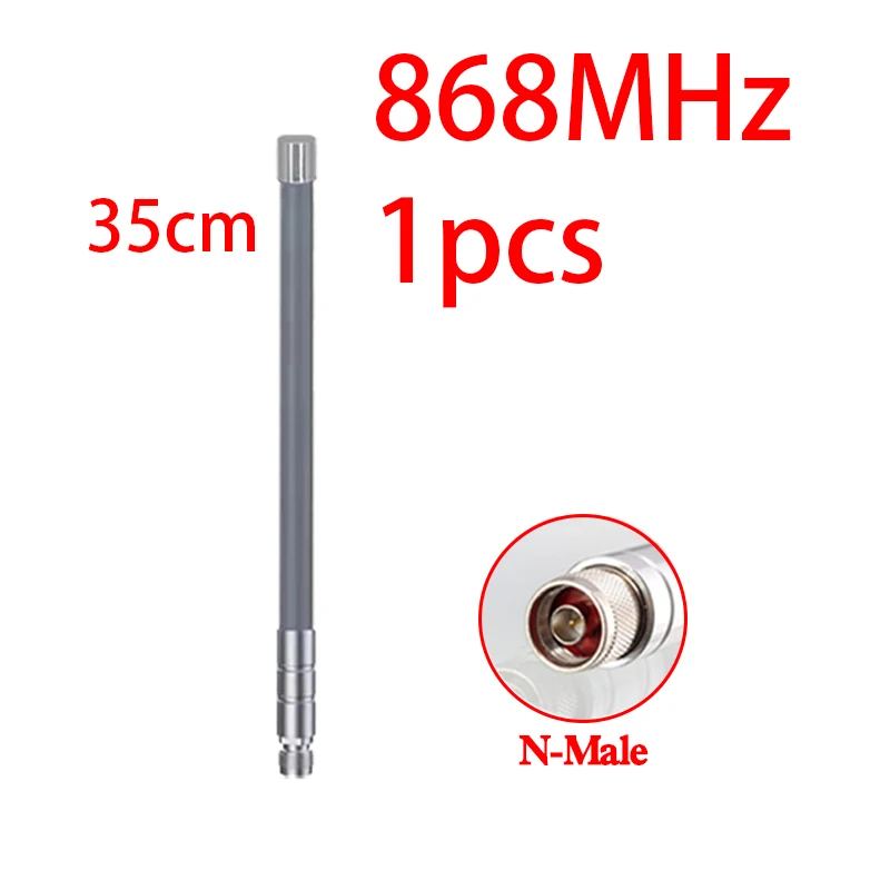 GIZONT Lorawan 868MHz 915MHz 안테나 N타입 야외용 옴니 그레이 유리섬유 안테나 (Meshtastic 헬륨 마이너 핫스팟 안테나용)