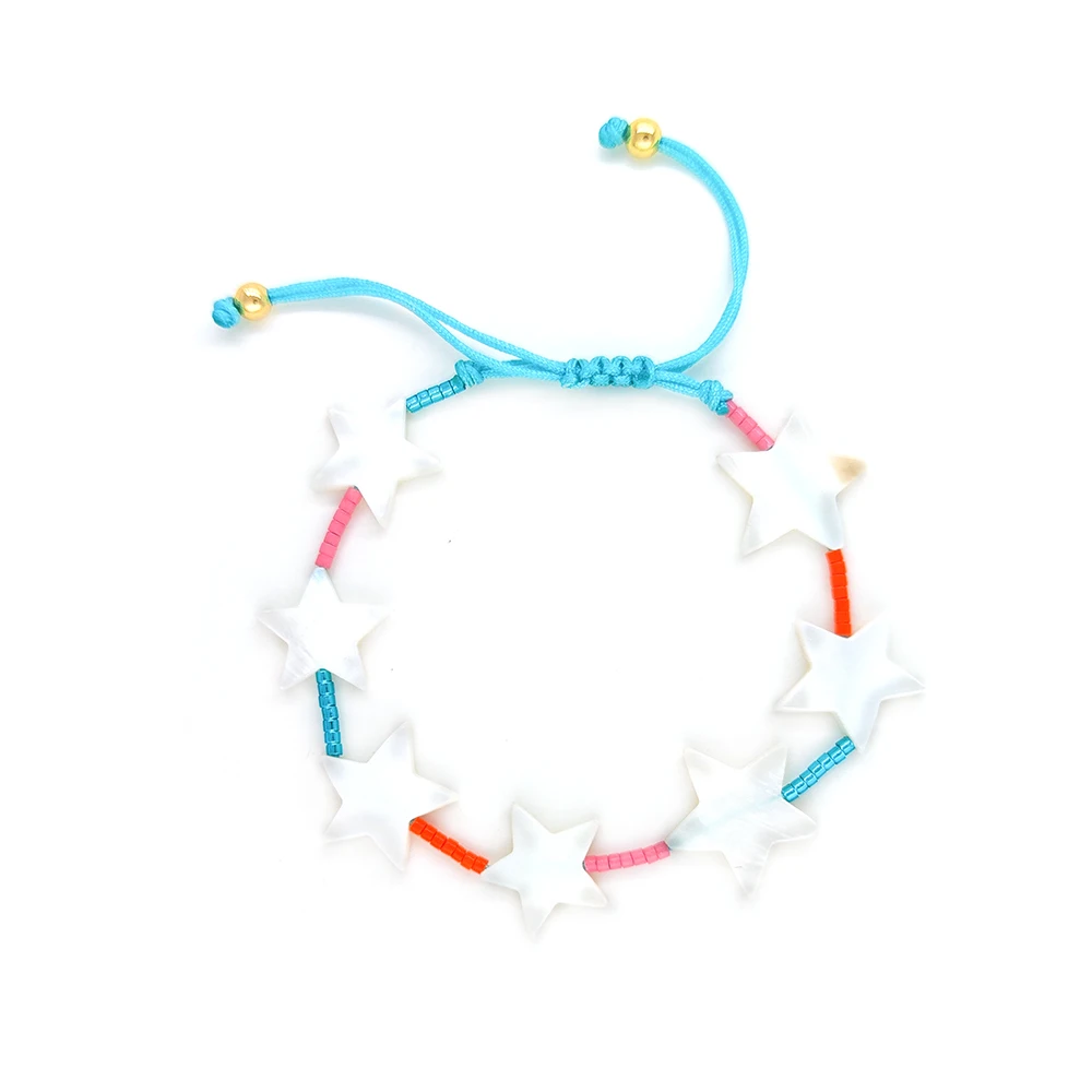 Kkbead Armband natürliche Perlmutt Muschel Stern Herz stapelbare Perlen Armbänder für Frauen Boho Sommer Miyuki Schmuck Pulse ras – Detail 6