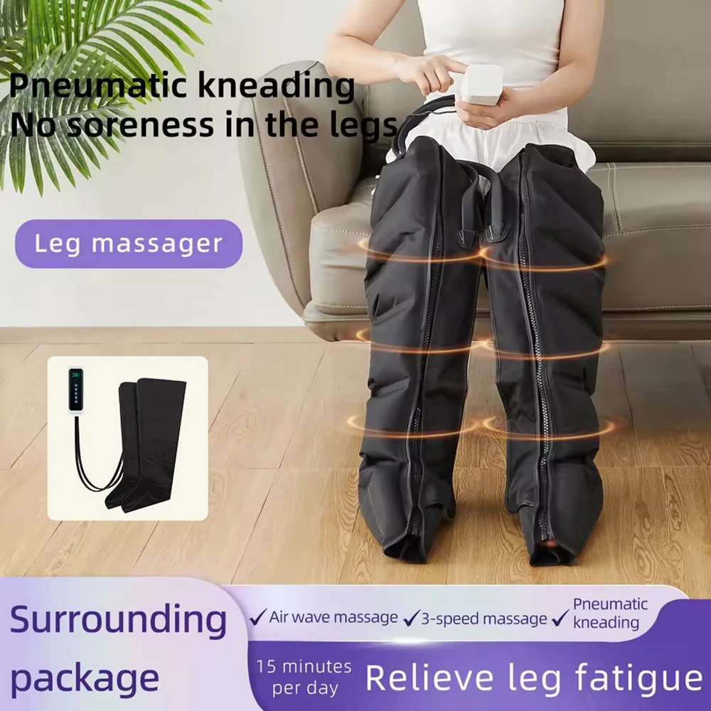 Air Pressure Leg Massager Foot Massage Boots Kneading Squeeze Deep Relaxation Calf With Remote Control