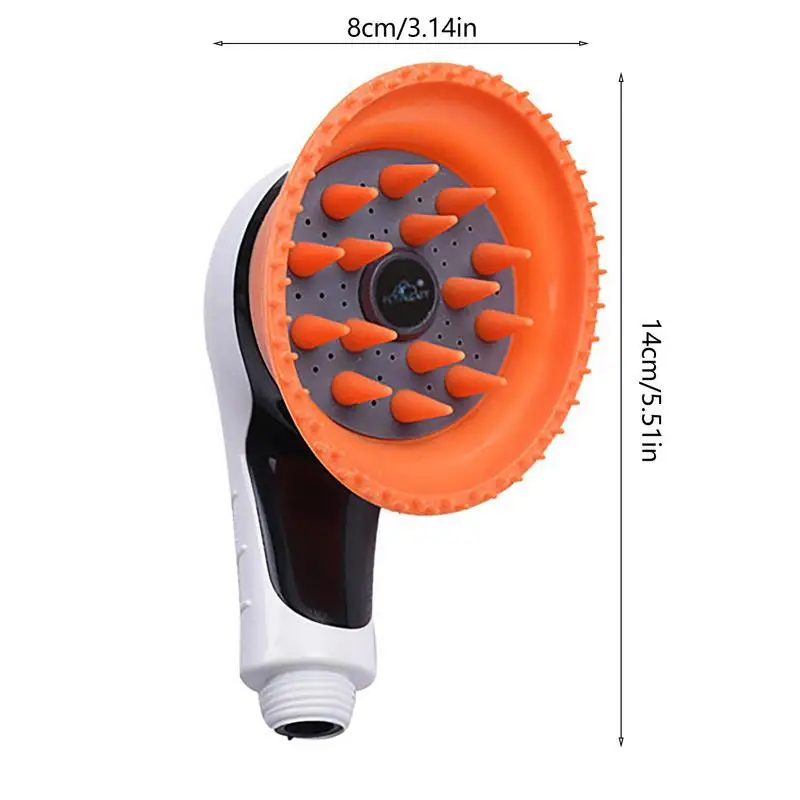 Pet Bath Sprayer Pet Shower Set With Soft Brush Showerhead Sprayer Shower Brush Head For Dogs Cats With Long Short Hair Pet Cat images - 6