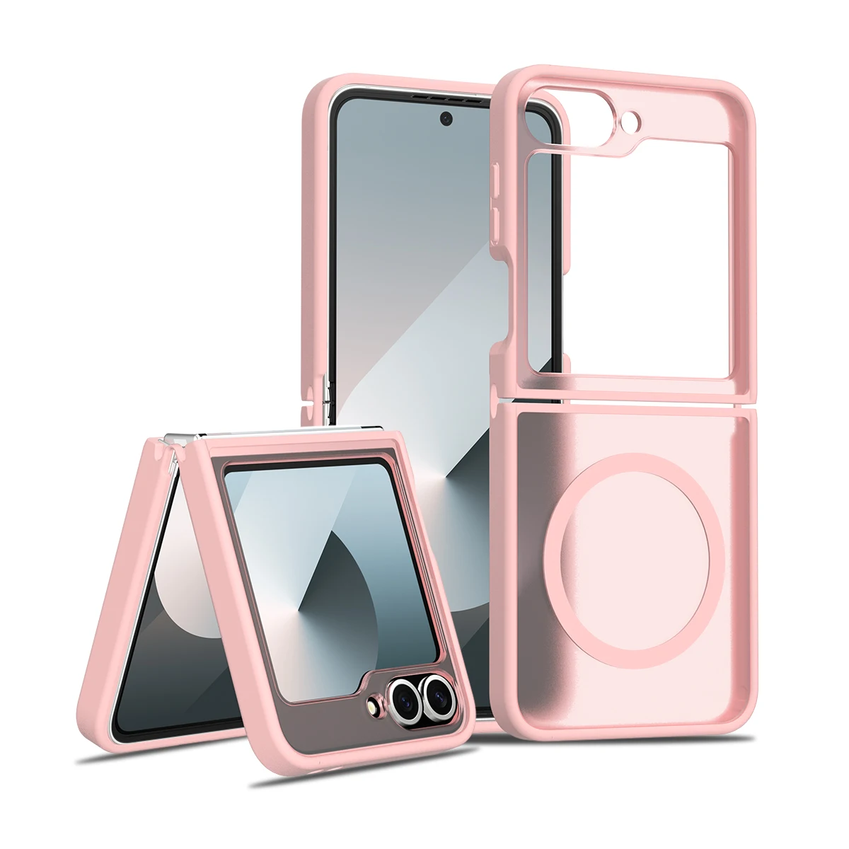 Skin Feel Magnetic Phone Case with Soft TPU Frame & Wireless Charging Back Cover