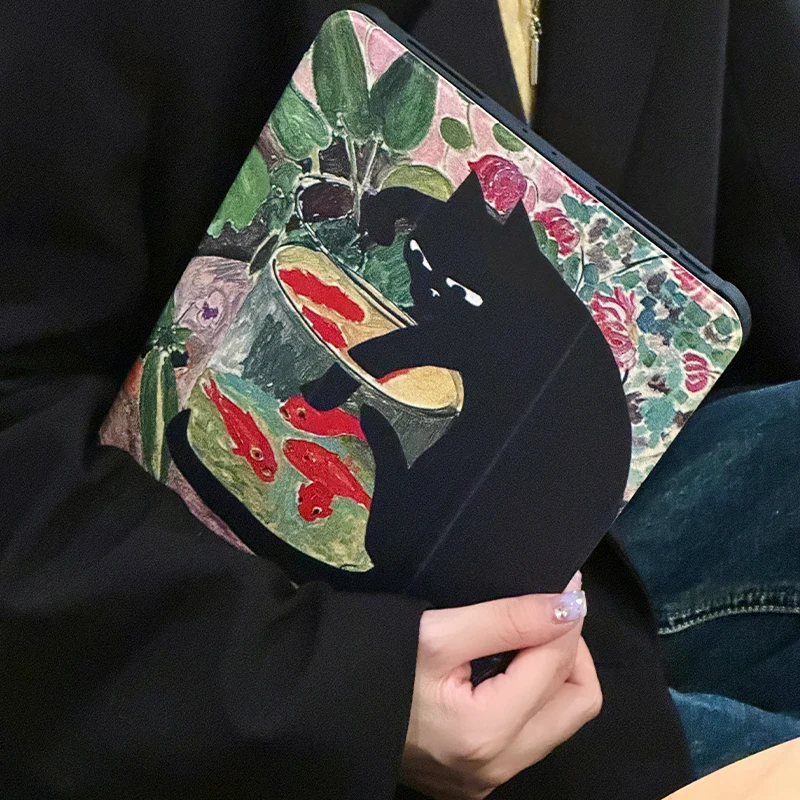Capa Graffiti Cat para Ipad Ipad 10.2 9th 8th 7th Gen Ipad Air6 m2 Ipad Air4 10.9 10.5 Ipad 10.2 5th 6th Pro 11 2024 2023 - Imagem 4