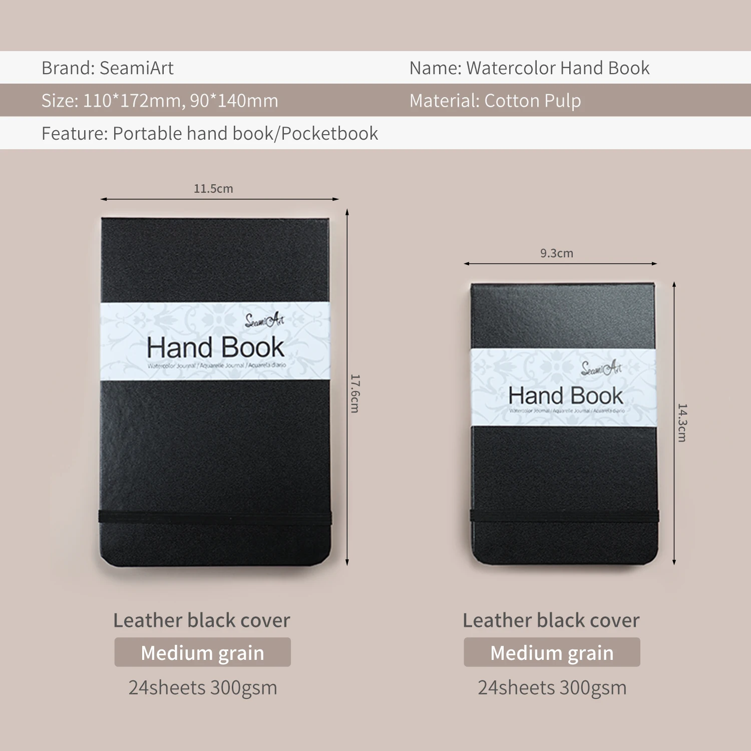 POTENZIEREN A5/A6 Aquarell Notebook 300 gr/meter 24 Blätter Reise Hand Malerei Notebook für Wasser Farbe Tagebuch Student Kunst liefert – Detail 3