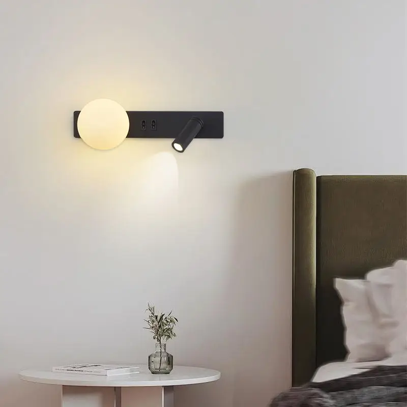 Nordic wall lamp LED indoor lighting 110V 220V art creative wall light for bedroom bedside living room home decor sconces