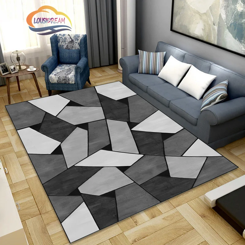 

Nordic carpet Geometry living room modern simple light luxury sofa tea table rug geometric home bedroom large area