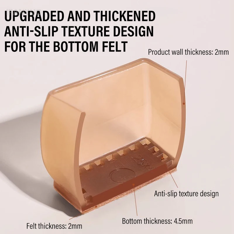 16-Piece Furniture Leg Floor Protectors with Felt Pads and Sliders