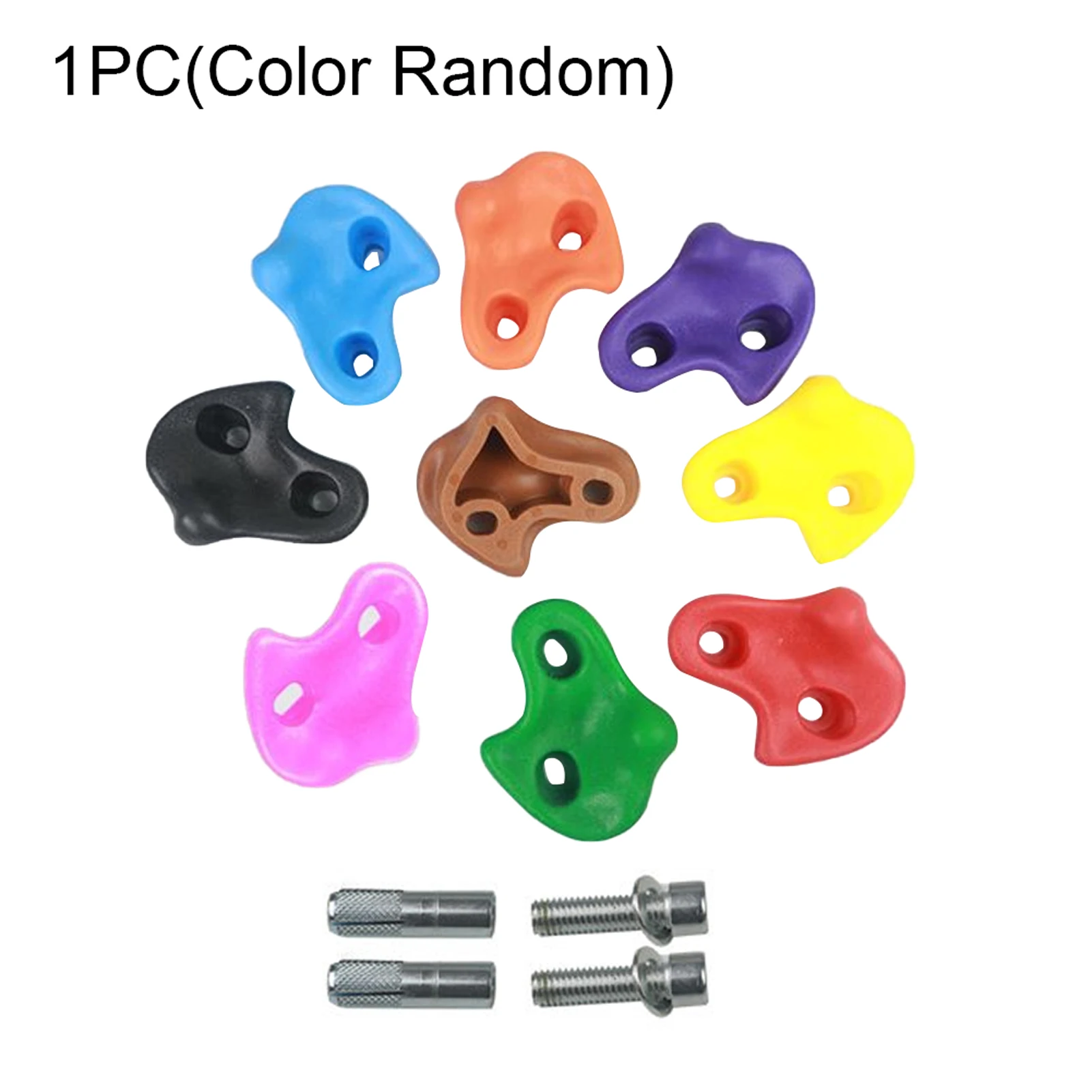 Plastic Grip Rock Climbing Hold DIY Anti Slip Wall Strong With Screws