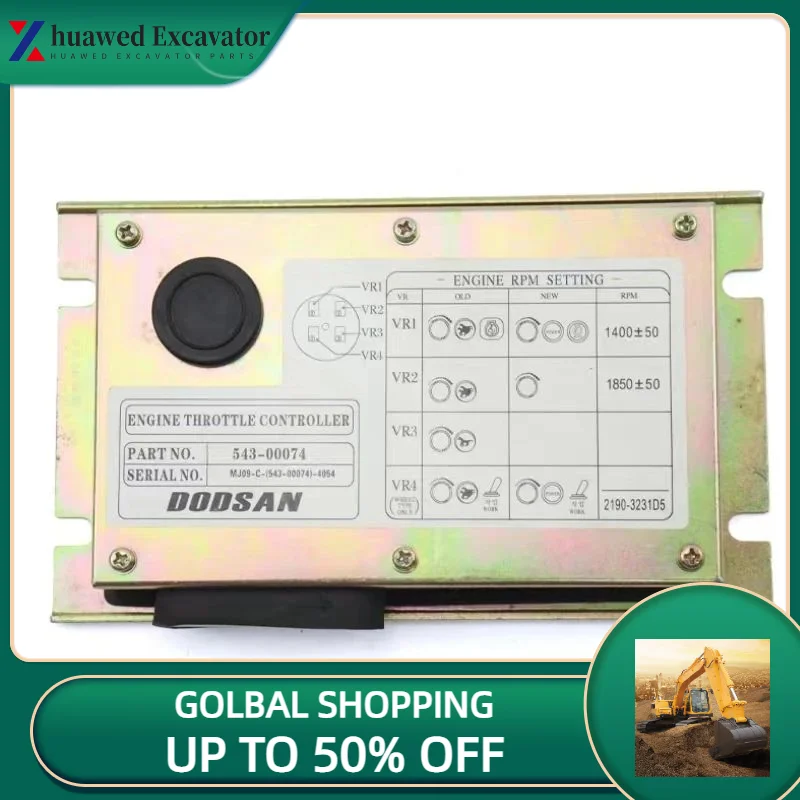 

Панель управления дроссельной заслонкой для Doosan Daewoo Dx150 Dx220 Dx225-7 Dx225lc 543-00074 2543-1036