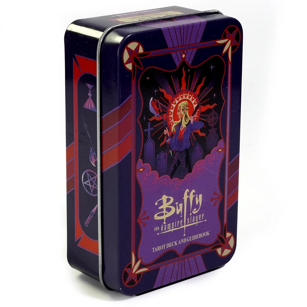 Buffy the Vampire Slayer Tarot Deck In A Tin Box Metal Box 78pcs Cards with paper Guidebook Gold-Gilded Edges Hardcover Edition 5