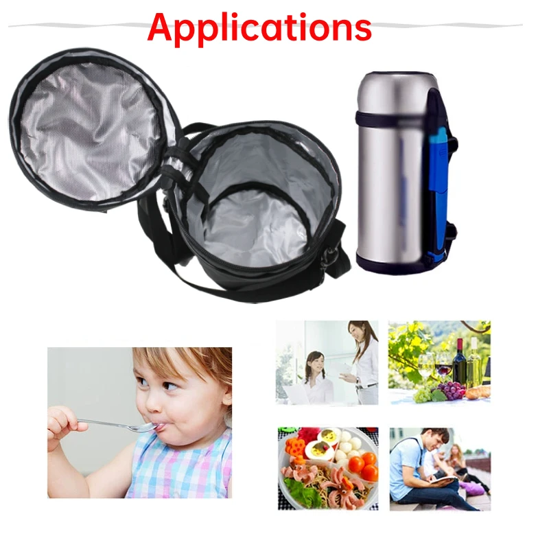 Insulated Bottle and Cup Shoulder Bag, Aluminum Foil Bag, Waterproof Water Bottle Handbag Storage