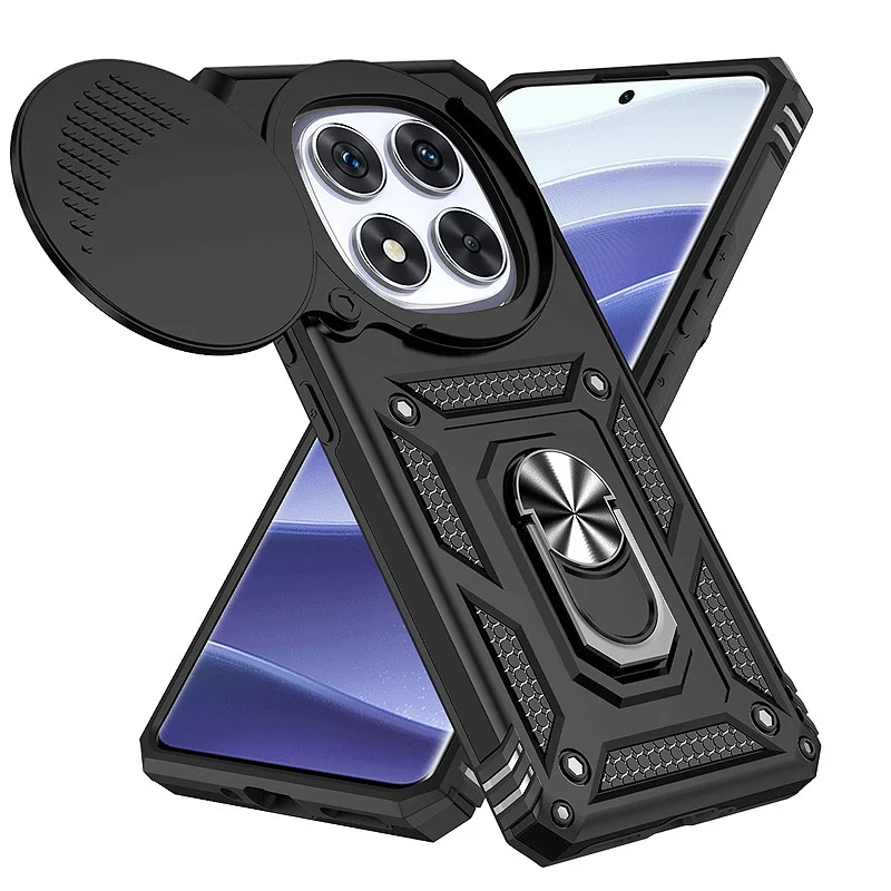Shockproof Armor Slide Lens Protect Phone Case Back Cover