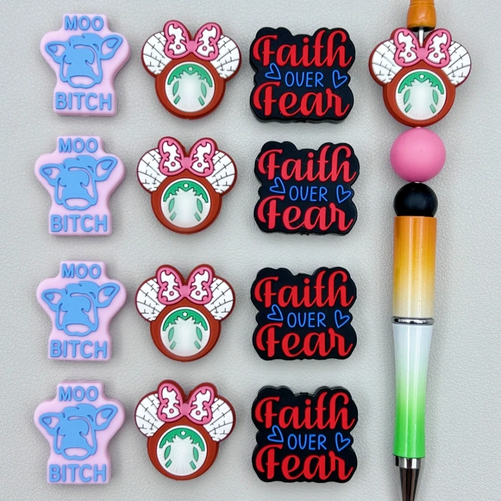 Baby Silicone Bead Circular Brand Bead Teethe 10PC Baby DIY String Pen Nipple Chains Jewelry Accessories Teethe Kawai Gifts