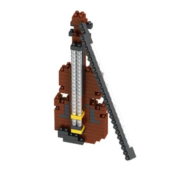 Musical Instrument Building Blocks - Mini Piano & Guitar DIY Assembly Educational Toy Set (Violin)