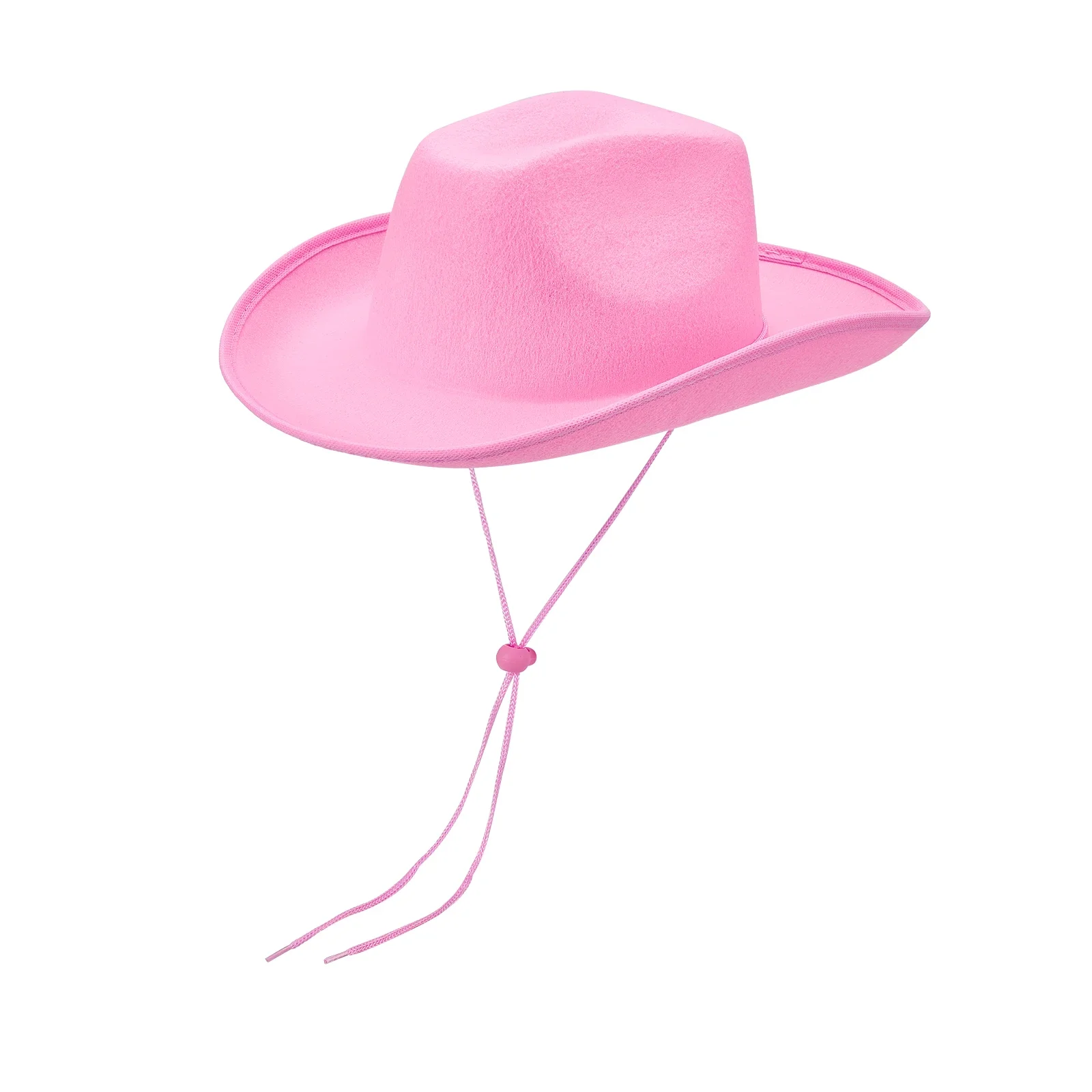 Cowboy Hat Women's Men's Classic Curled Edge Strap Brim Fedora Outdoor Cowboy Hat Western Stage Performance