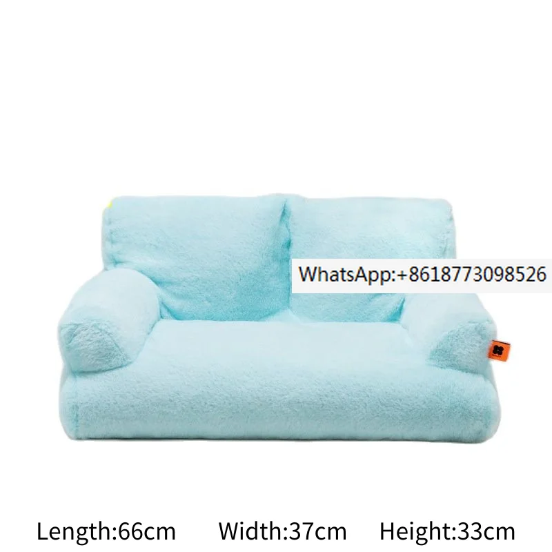

Luxury Fur Summertime Pet Cat Nest Sofa Modern Puppy Small Animal Kitten Dog Bed Couch Cushion Bedding Indoor Kennel House 2023