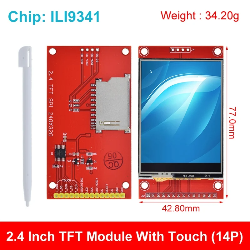 240x320 2,8 "SPI TFT LCD Panel Táctil Módulo De Puerto Serie Con PBC - Foto 6