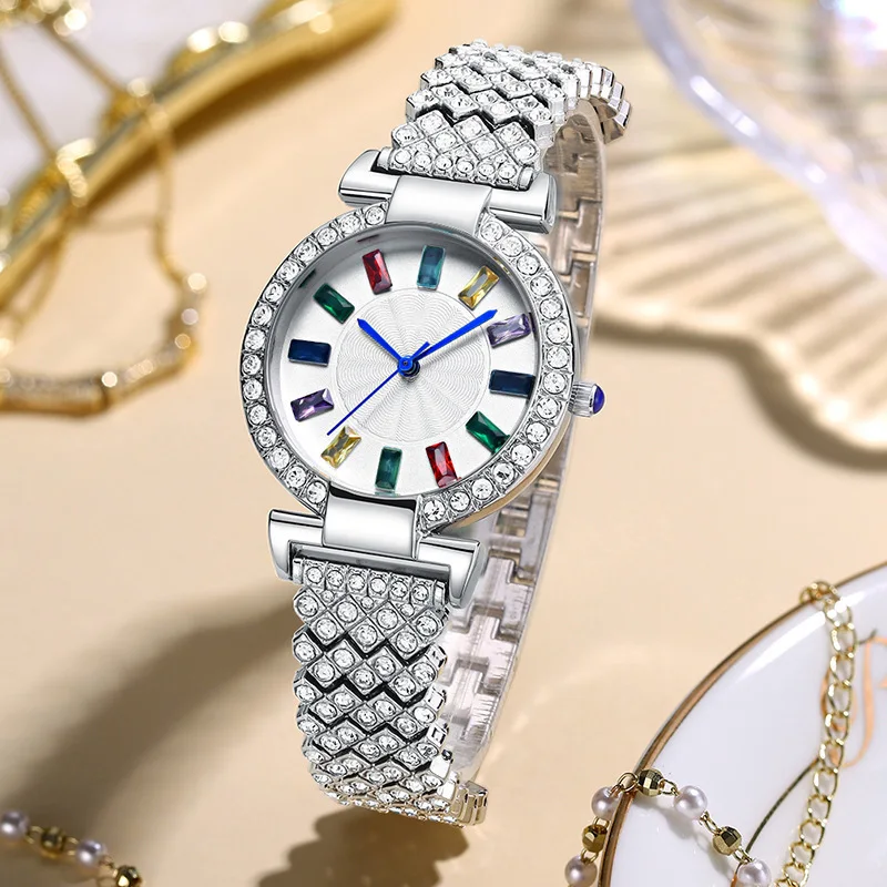 

Fashion Diamond Ladies Quartz Watch Luxury Crystal Women Bracelet Watches Top Brand Steel Female Wristwatch Montre Femme Relogio