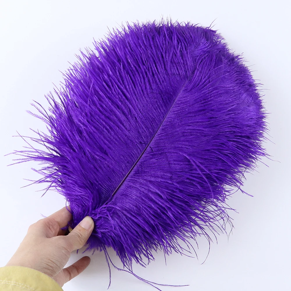 10PCS Purple Ostrich Feathers Fluffy White Feather for Crafts DIY Wedding  Centerpiece Holiday Carnival Home Decoration 15-60CM