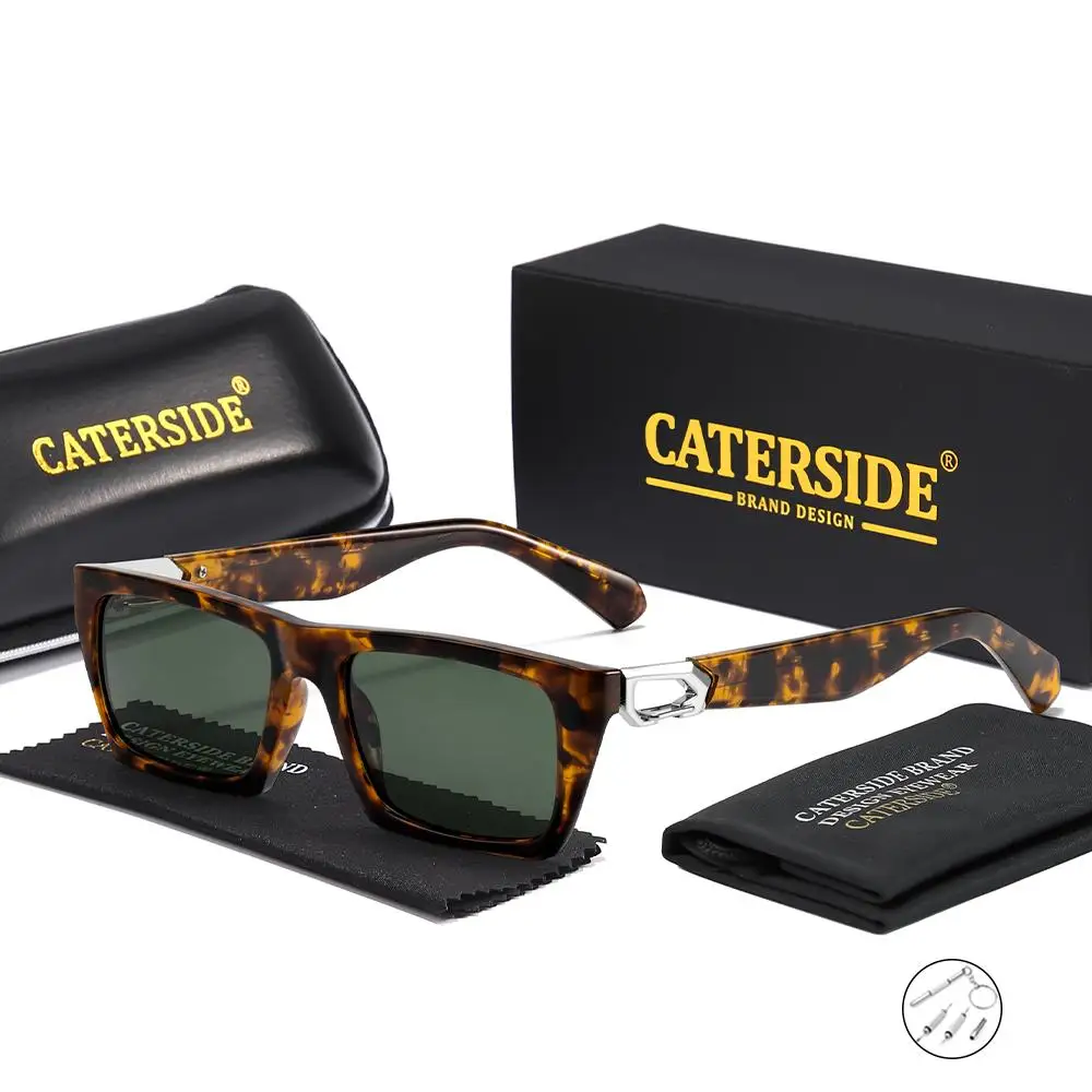 CATERSIDE Männer Optische Sonnenbrille Hohe Qualität Rechteckige Linse Brillen frauen Angepasst Geschenk Suneyeglass UV400 – Detail 11