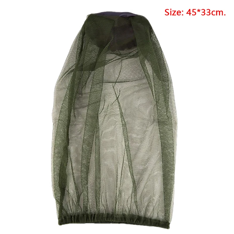 OutdoorMosquito Mesh Cap Beekeeping Head Net Bug Hat Face Protector for Hiking Camping Insect Proof