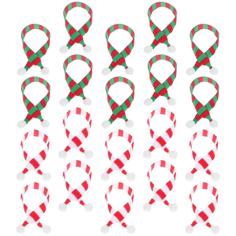 

Christmas Doll Scarves Decorative Stuffed Doll Mini Scarves Figurine Scarves Snowman Bear Doll Decoration Sweet Figures