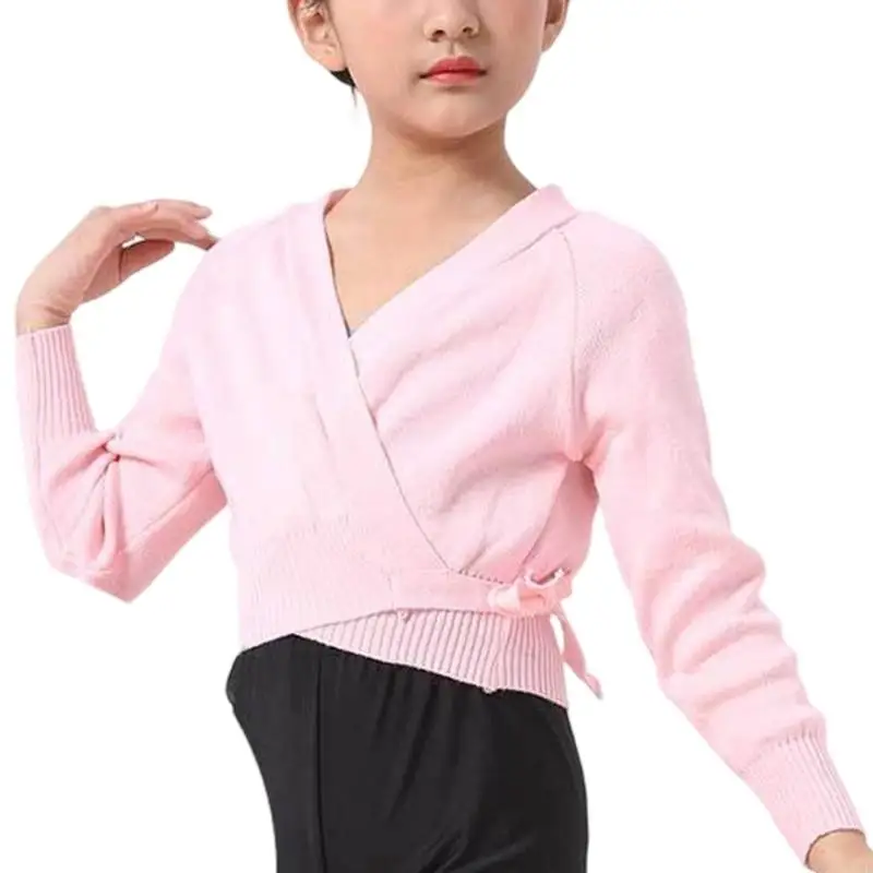 Warmer Kinderpullover aus Acryl für Tanzkurse mit flexibler Passform und Stoff für Kinderaktivitäten in mehreren Größen A2UB – Detail 4
