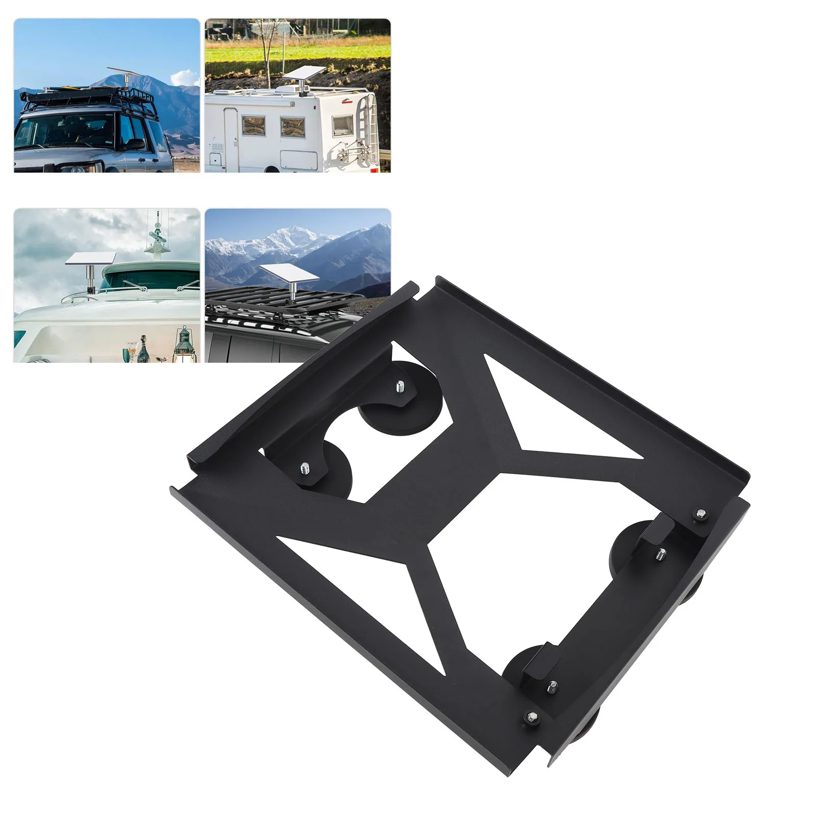 Rectangular Satellite Car Roof Mount Strong Adsorption Space Saving Rectangular Satellite Car Flat Mount Seamless Fit for Boat