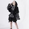 Vintage Gothic Lolita Shorts Suit Women Harajuku Y2k Bunny Ear Hooded Cloak Coat JK Bow Shirts Japanese Dark Princess Chronicles