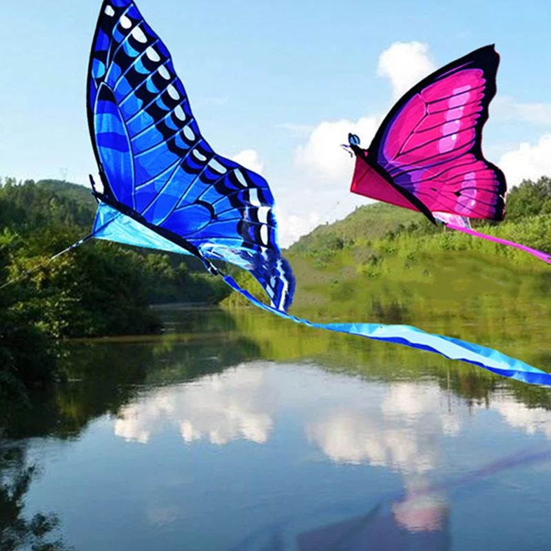 Free Shipping butterfly kites flying for children kites string line outdoor toys for kids kites bird ripstop nylon fabric kites 2
