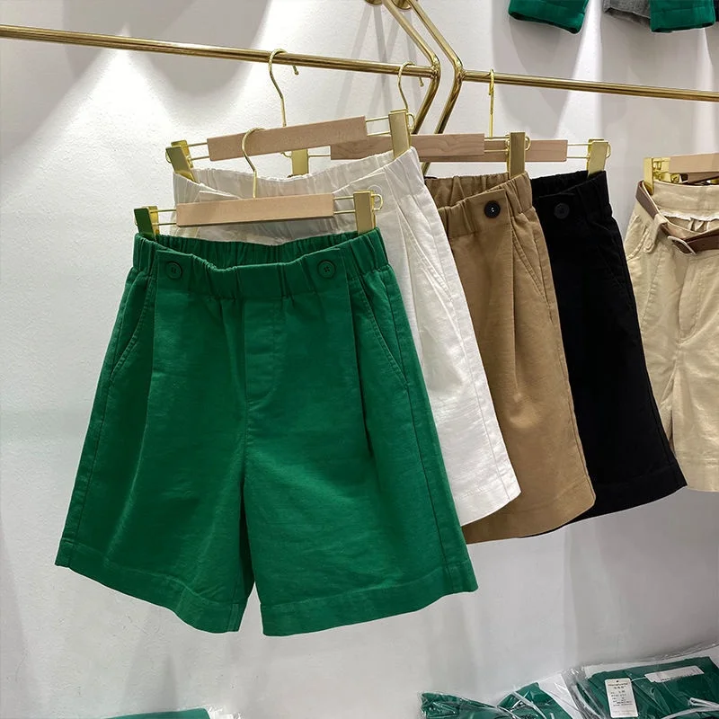 

Women's solid high waist straight leg casual wide leg pants