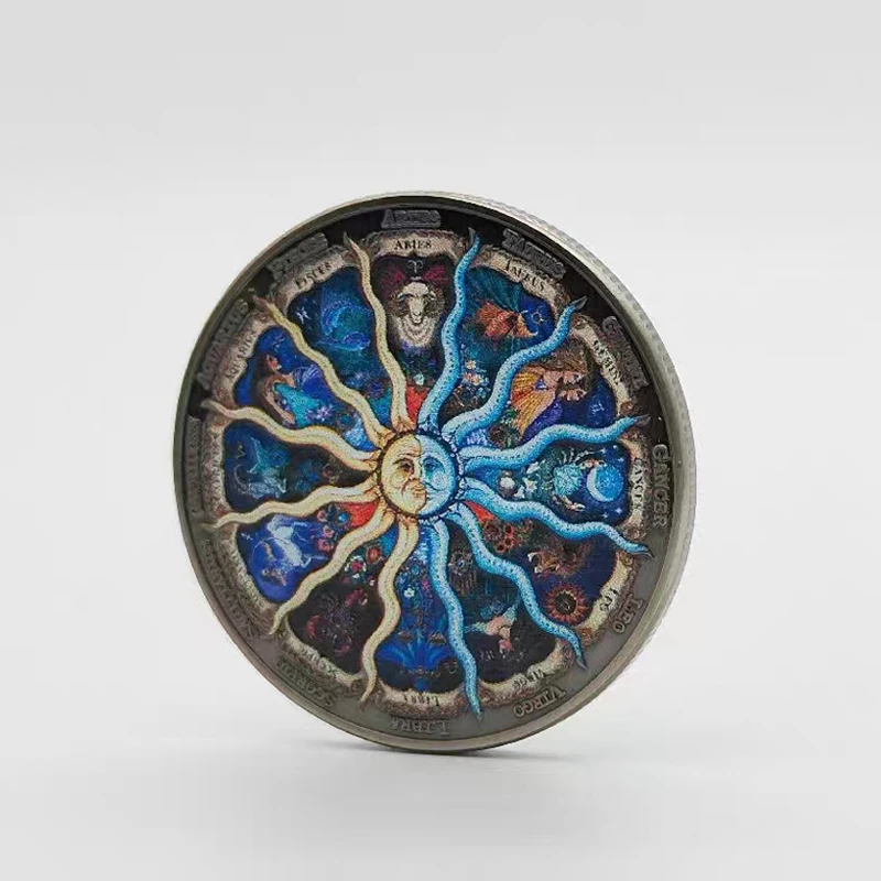Tarot Twelve Constellation Lucky Coin Stress Relief Toy