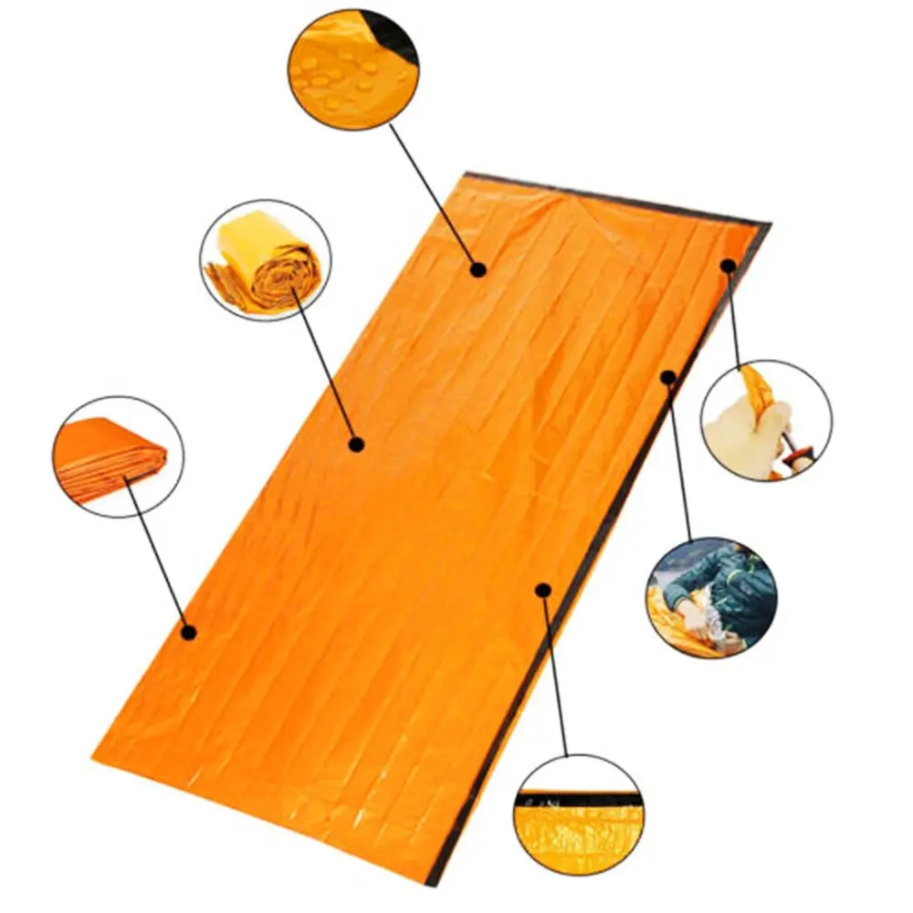 Outdoor Life Bivy Emergency Sleeping Bag Thermal Keep Warm Waterproof Mylar First Aid Emergency Blanke Camping Survival Gear