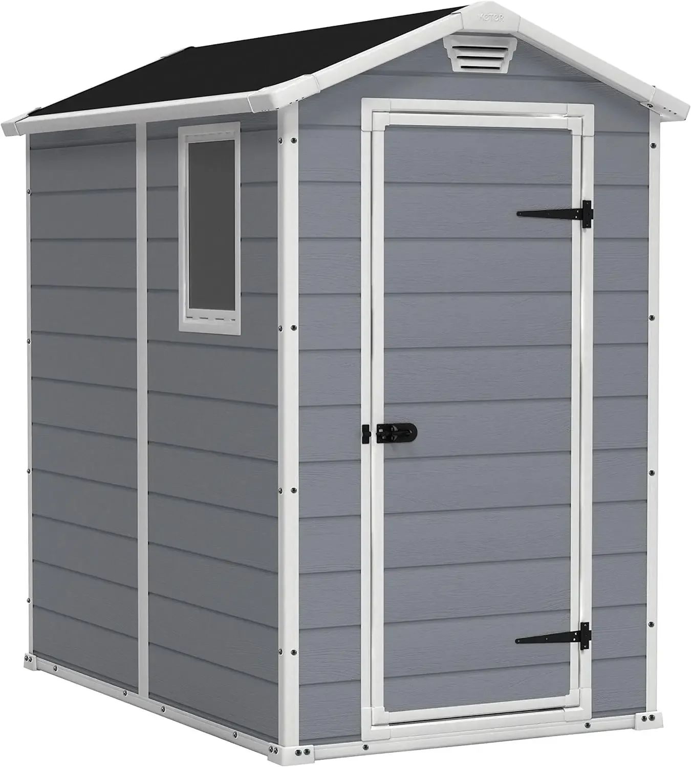 4x6 Resin Outdoor Storage Shed Kit-Perfect To Store Patio Furniture, Garden Tools Bike Accessories, Beach Chairs