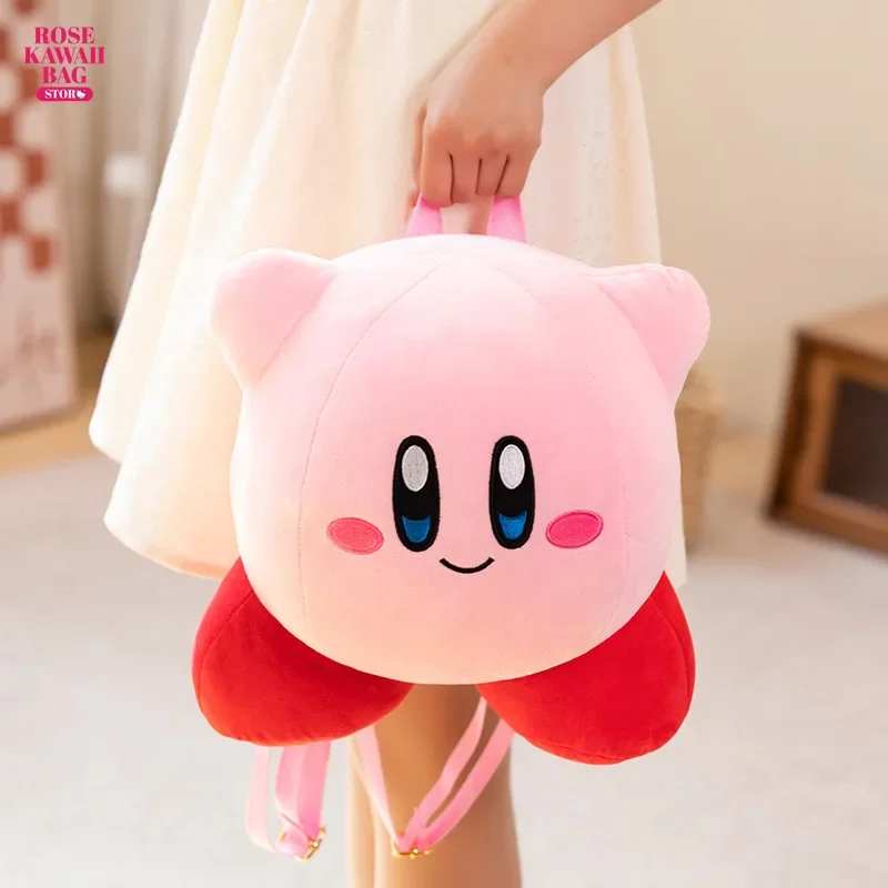 

Kirby Plush Bag Cartoon Backpack Pp Cotton Cartoon Plush Bag High-capacity Kawaii Kirby Plush Backpack for Children Girls Gifts