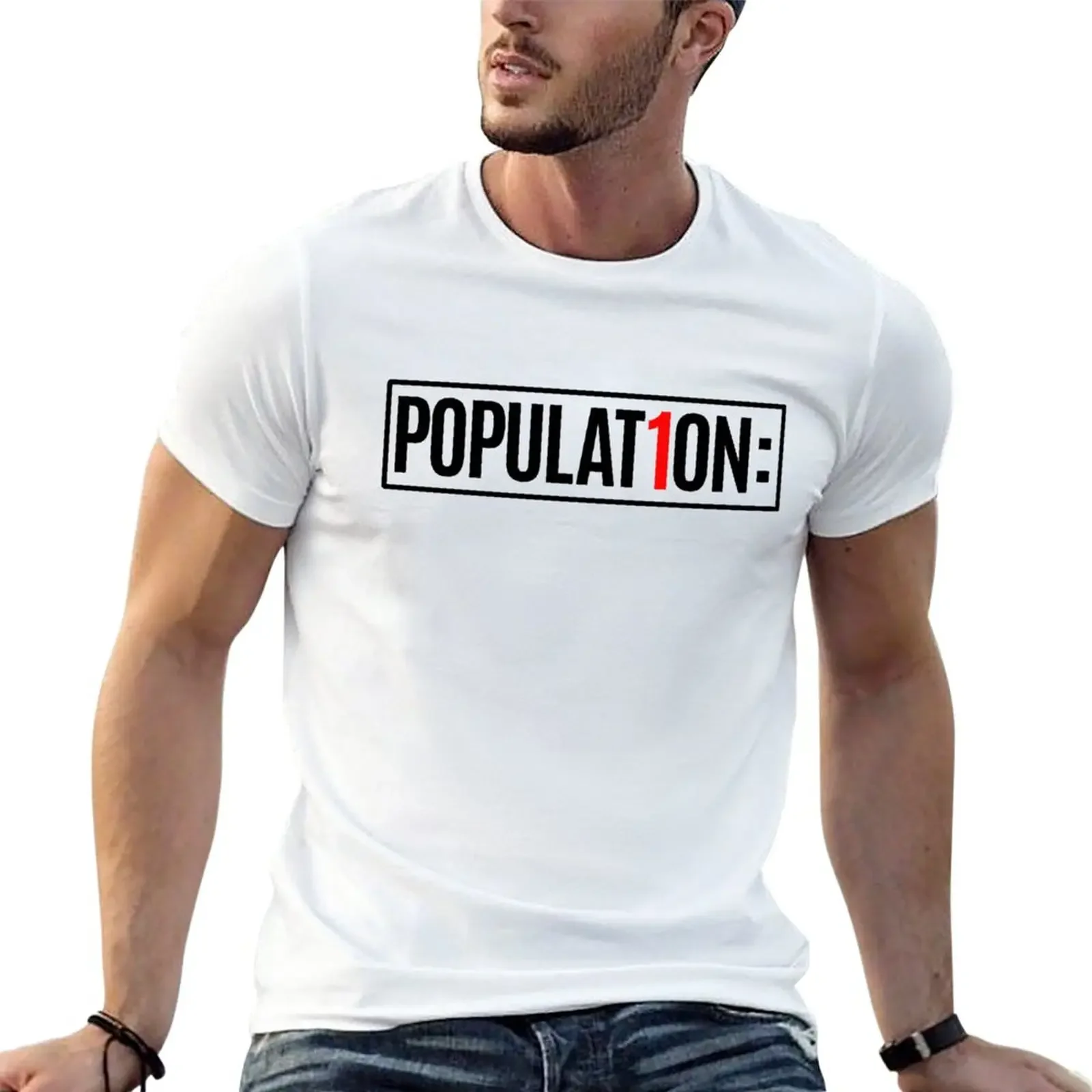 

POPULATION T-Shirt tees blanks funny t shirts for men
