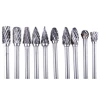 10 Pcs Double Cut Rotary Deburr Set for dremel Rotary Tool Tungsten Carbide Cutter Rotary Burr Set for Metal Polishing, Carving 4
