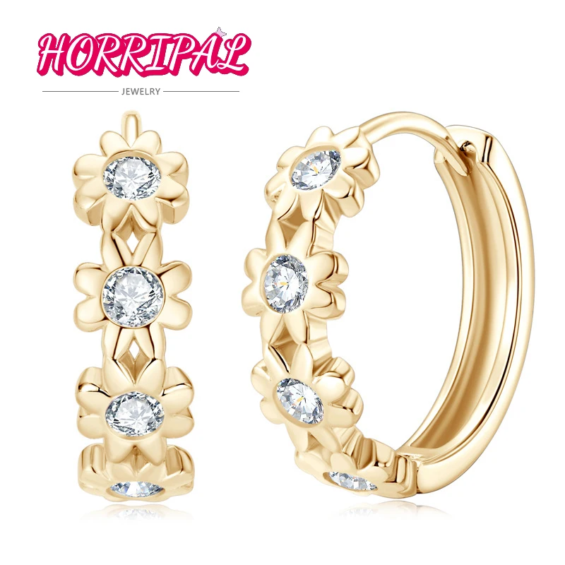 

Серьги-кольца женские из серебра 925 пробы с муассанитом