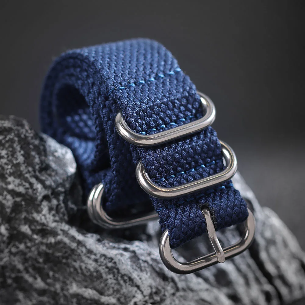 حزام ساعة قطن نايلون 20 مم 22 مم حزام ساعة من القم...