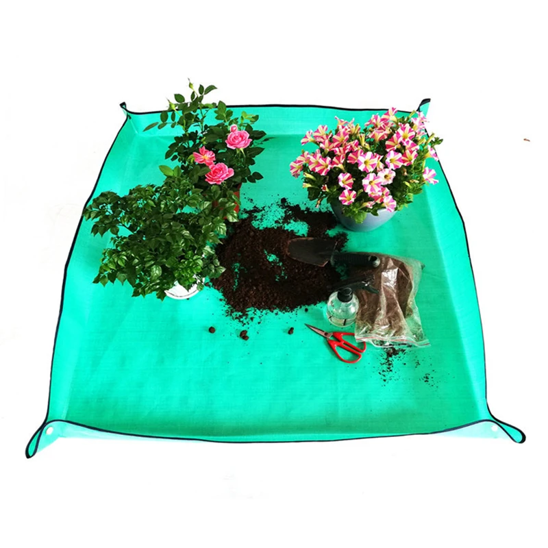 

Gardening Planting Mat PE Plant Repotting Mat Foldable Waterproof Gardening Potting Pad Flower Pots Transplanting Mats 50-100CM